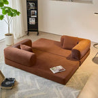 JASIWAY Modern Vintage Convertible Sleeper Sofa Bed