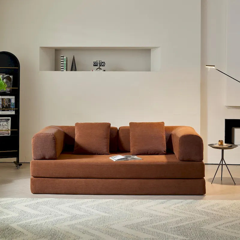 JASIWAY Modern Vintage Convertible Sleeper Sofa Bed
