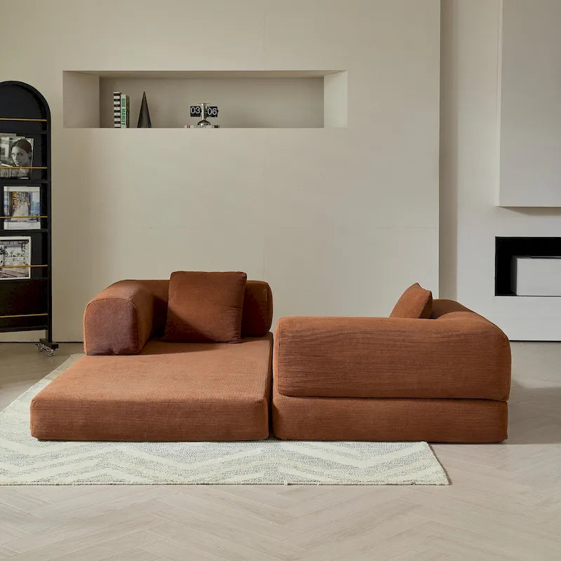 JASIWAY Modern Vintage Convertible Sleeper Sofa Bed