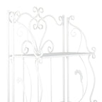 Metal Scroll Indoor Outdoor Tall Folding 5 Shelves Bakers Rack - Gold or White - Roche River Decor