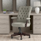 Key West High Back Tufted Office Chair with Arms by Bush Furniture
