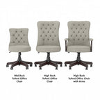 Key West High Back Tufted Office Chair with Arms by Bush Furniture